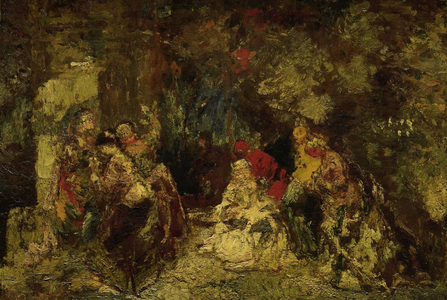 Women in a forest, 1870 (oil on panel)