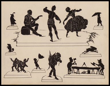 Pictures of animals and people (litho)