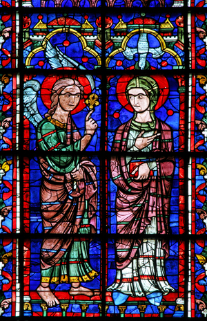 Virgin Mary - Annunciation (w100) (stained glass)