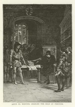 Louis XI meeting Charles the Bold at Peronne (engraving)