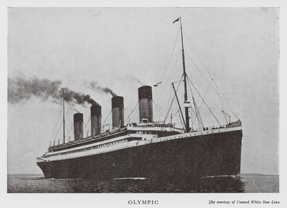 Giant liners: Olympic (b/w photo)