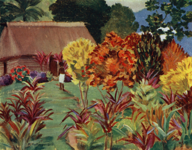 Fiji: A Study in Fijian Colour (colour litho)