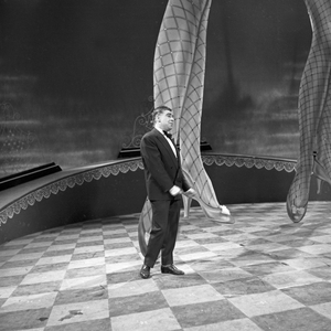 At the set of NDR TV music show "Romanze in Tuell", Germany 1960s