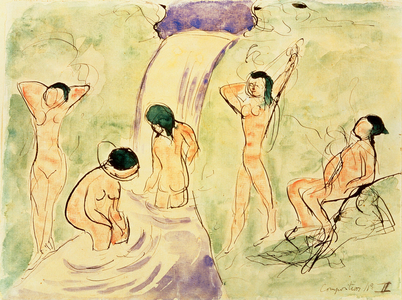 The Swimming Ones (ink and w/c)