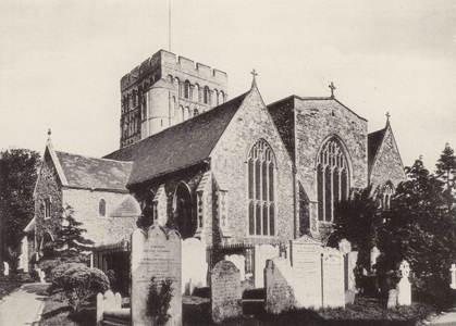 St Clement's Church, Sandwich (b/w photo)