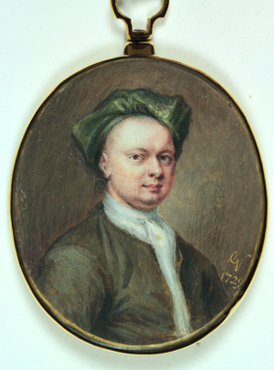 Self portrait, 1729 (w/c on ivory)
