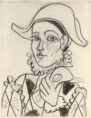 Arlequin, 1961 (charcoal on paper)