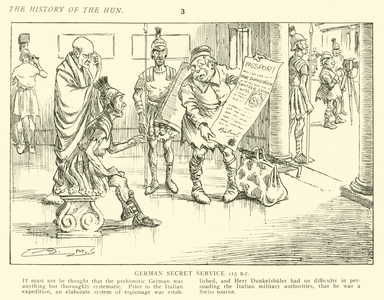 German Secret Service, 113 BC (engraving)