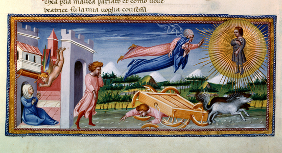 Dante being shown the legend of Hippolytus