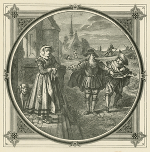With unwilling hounds it's hard to catch hares (engraving)