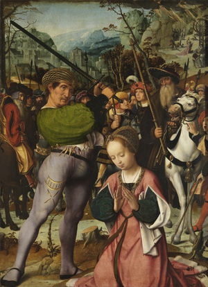 The beheading of Saint Catherine (oil on panel)