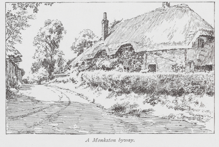 A Monkston byway (litho)