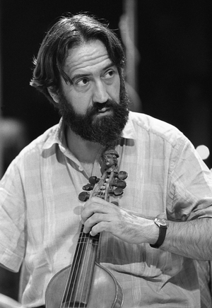 Jordi Savall, 1988 (b/w photo)