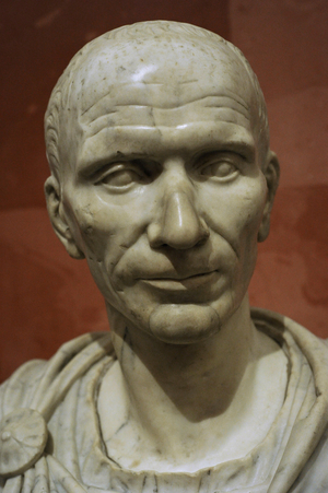 Portrait of Julius Cesar (100 BC-44 BC). Bust. 16th Italian, imitation roman original of the 1st century BC. Marble.