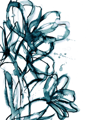 BRUSHSTROKE BLOOMS 3 , 2022 (Watercolor Mixed Media)