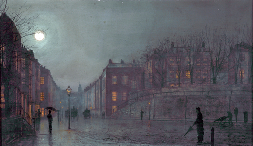 A View of Hampstead, London, 1882 (oil on board)