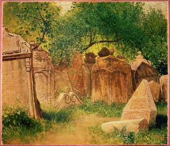 Jewish cemetery in Prague; 1904 (oil on canvas)