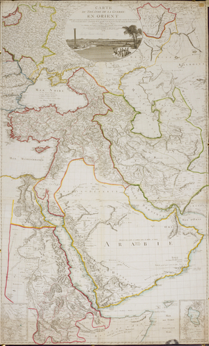 A map showing Turkey in Asia, Persia and Arabia