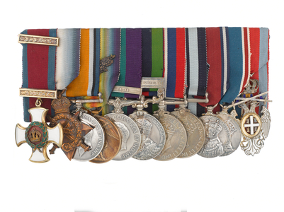 Distinguished Service Order awarded to Captain Heerajee Cusetjee, 1918 (metal)
