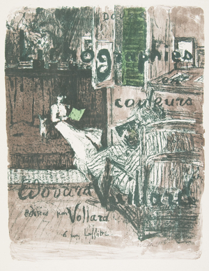 Title Plate for 'Douze Lithographies en Couleurs (Twelve Color Lithographs), from the album 'Paysages et Intérieurs' (Landscapes and Interiors) c.1898-99 (colour litho)