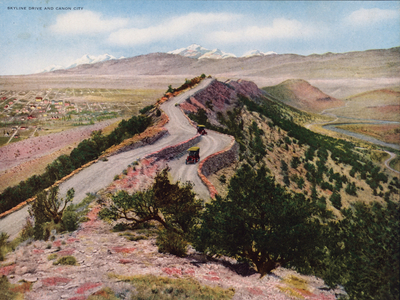 Skyline Drive and Canon City (colour photo)