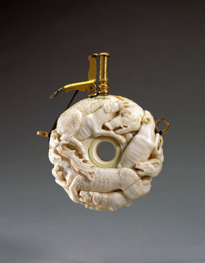Priming Flask (ivory & gilded brass)