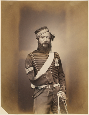 Sergeant John Breese (1817-89) 1855-6 (salted paper print, enhanced with ink in some areas)