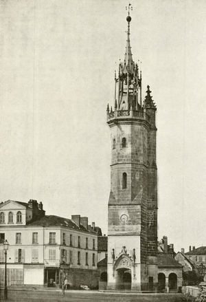 Evreux, La Tour de l'Horloge (b/w photo)