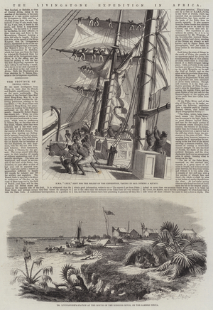 The Livingstone Expedition in Africa (engraving)