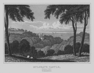Mulgrave Castle, General View, Yorkshire (engraving)