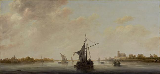 A View of the Maas at Dordrecht, c.1645-46 (oil on panel)
