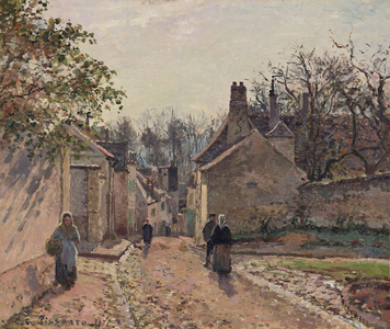 A Village Street, Louveciennes, 1871 (oil on canvas)