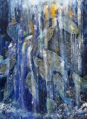waterfall, 2019, oil on canvas