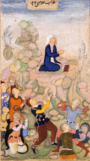 Moses and the plague of serpents, 1602-05 (opaque w/c on paper)