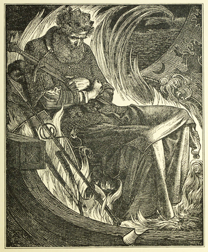 Death of King Warwulf, pub. 1915 (engraving)