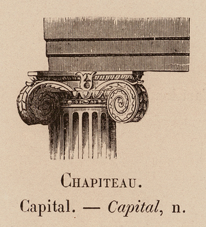 Le Vocabulaire Illustre: Chapiteau; Capital (engraving)