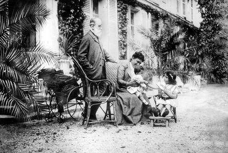 writer Ludovic Halevy (1834-1908) with his family at home at Gif sur Yvette, France
