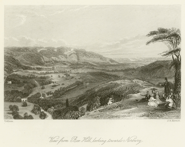 View from Box Hill, looking towards Norbury (engraving)