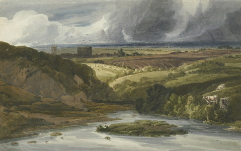 Lydford Castle, 1800 (w/c & gouache over graphite on white laid paper)