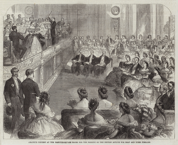 Amateur Concert at the Hanover-Square Rooms for the Benefit of the British Asylum for Deaf and Dumb Females (engraving)