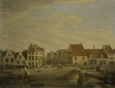 Dutch Troops passing through the Fortress of Dendermonde, 1820 (oil on canvas)