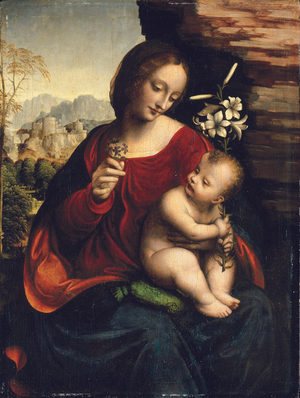 The Madonna and Child in a Rocky Landscape, c.1540 (oil on panel)