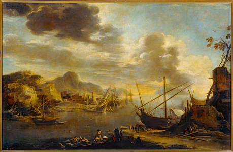 The Gulf of Salerno (oil on canvas)