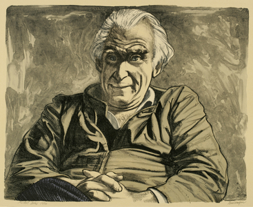 Michel Serres, 1986 (colour litho)
