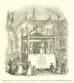Performance of a Dramatic Mystery at Coventry (engraving)