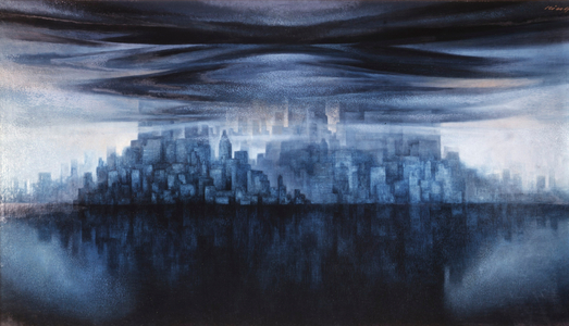 City At Sea (oil on canvas)