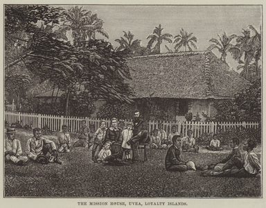 The Mission House, Uvea, Loyalty Islands (engraving)