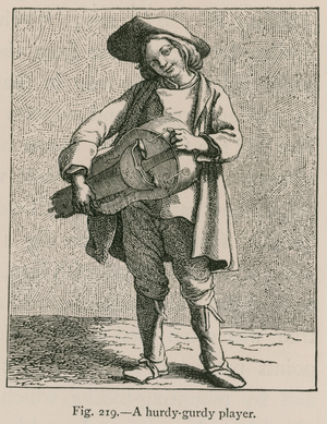 A Hurdy-Gurdy Player (engraving)