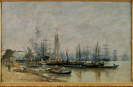 The harbour of Bordeaux, 1874 (oil on canvas)
