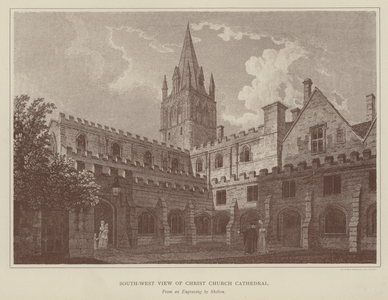 South-West view of Christ Church Cathedral (engraving)